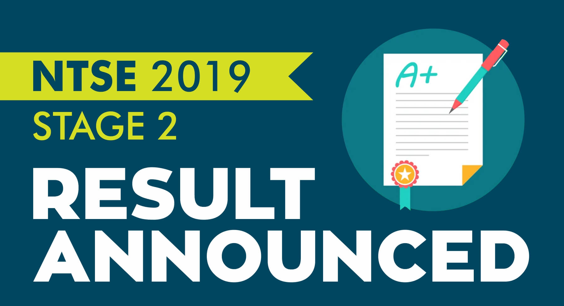 NTSE 2019 Stage 2 Result: Announced