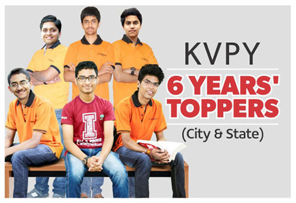 KVPY 6 years toppers city & state
